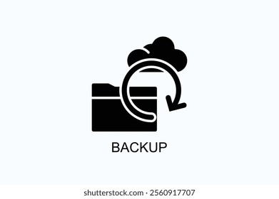 Backup Vector, Icon Or Logo Sign Symbol Illustration