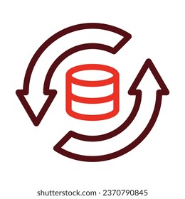 Backup Vector Thick Line Two Color Icons For Personal And Commercial Use.
