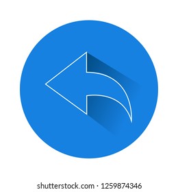 Backward Arrow icon, Line drawing, elements are grouped.
