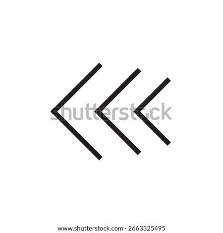 backward arrow icon outline editable stroke line drawing eps