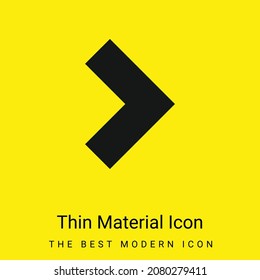 Flecha atrás icono de material amarillo brillante mínimo