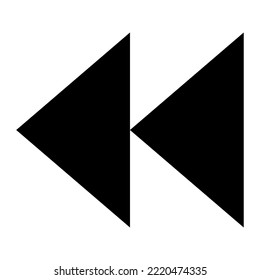 Backward Back Behind Before modern concept ui ux icon for website, app, presentaion, flyer, brochure etc.