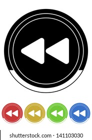 Backward button retro colors