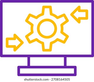 Línea de compatibilidad hacia atrás Diseño de íconos de Vector de dos colores