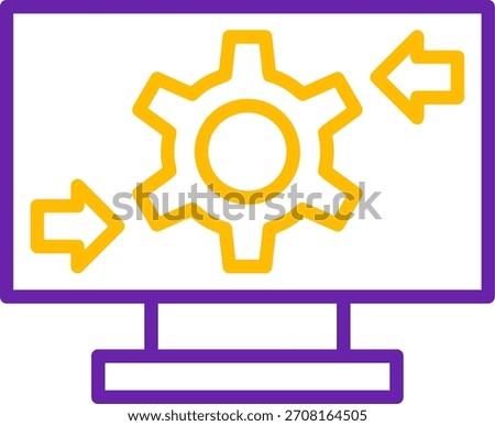 Backward Compatibility Line Two Color Vector Icon Design