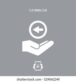 Backward concept - Minimal icon