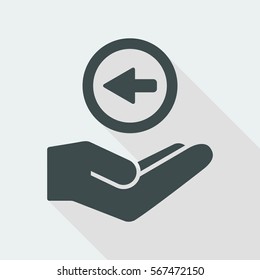 Backward concept - Minimal icon