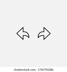 Backward Forward Arrow Modern Simple Vector Icon