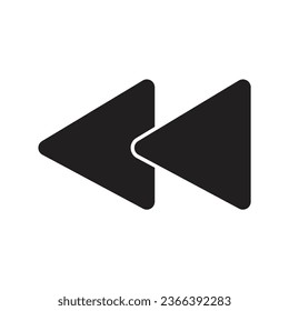 backward glyph icon icon. illustration graphic of backward glyph icon