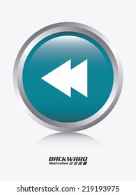 backward graphic design , vector illustration