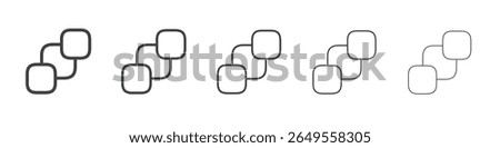 Backward icon flat simple outline logo