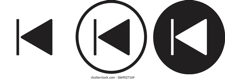 backward icon set  Collection of high quality black outline logo for web site design and mobile dark mode apps Vector illustration on a white background