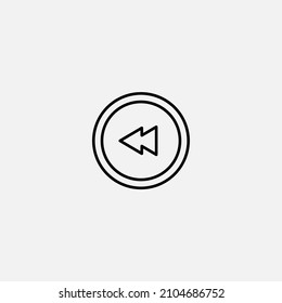 Backward icon sign vector,Symbol, logo illustration for web and mobile