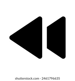 Icono hacia atrás para uiux, Web, App, infografía, etc