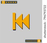 backward icon vector