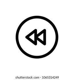 backward icon vector