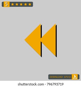 backward icon vector