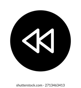 Ilustración de diseño de símbolo de Vector de ícono hacia atrás