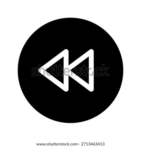 Backward Icon Vector Symbol Design Illustration