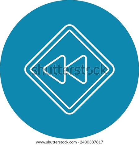 Backward Line Circle Icon For Personal And Commercial Use