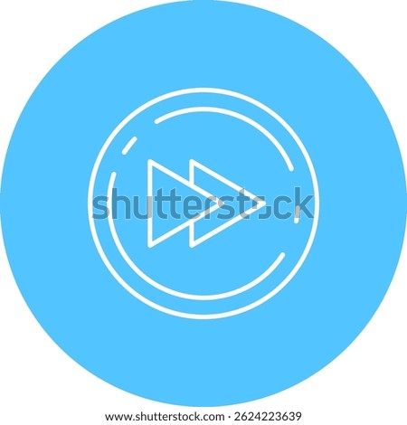 Backward Line vector Icon Design