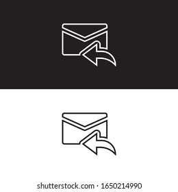 Backward Mail, Email, Message. Logo, Icon, Sign, Symbol. Graphic Design Vector EPS10