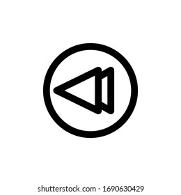 backward media player icon design