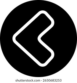 Backward Modern Black Icon Design