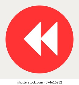 Backward navigation button.Vector illustration.