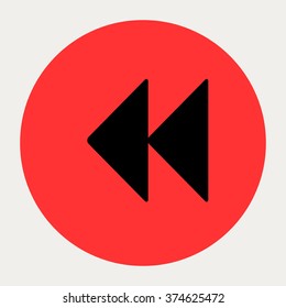 Backward navigation button.Vector illustration.