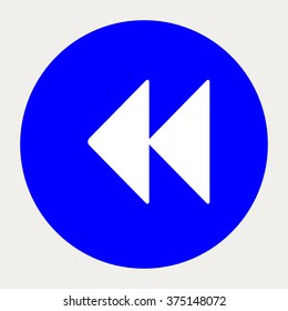 Backward navigation button.Vector illustration.