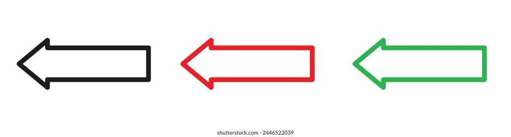 Backward Navigation Left Arrow Icon for Input Output or Directional Cues