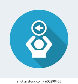 Backward service button - Vector web icon