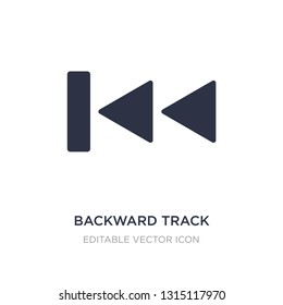 backward track icon on white background. Simple element illustration from UI concept. backward track icon symbol design.