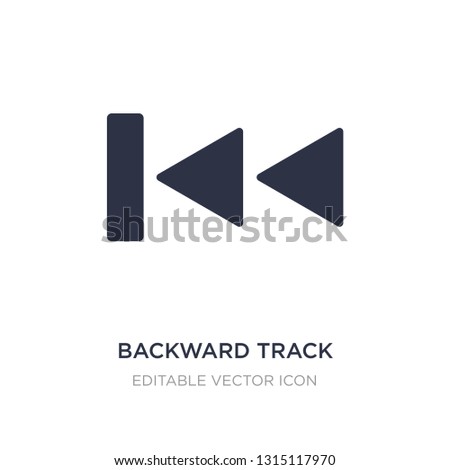backward track icon on white background. Simple element illustration from UI concept. backward track icon symbol design.