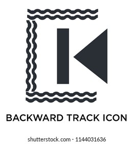 Backward Track icon vector isolated on white background for your web and mobile app design, Backward Track logo concept