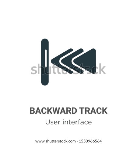 Backward track vector icon on white background. Flat vector backward track icon symbol sign from modern user interface collection for mobile concept and web apps design.