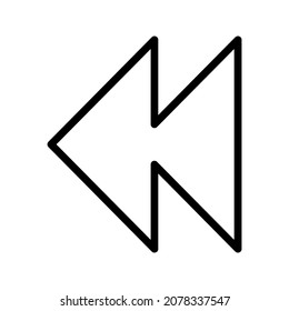 Backward Vector Design Icon. Suitable for UI and UX Design