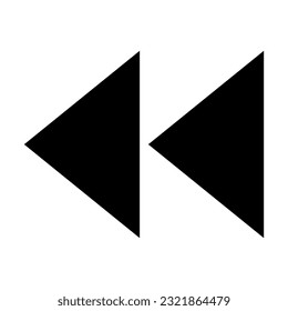 Backward Vector Glyph Icon For Personal And Commercial Use.
