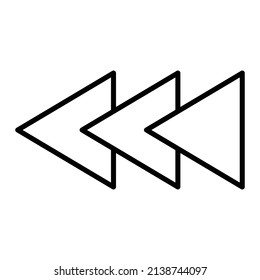 Backward vector icon. Can be used for printing, mobile and web applications.