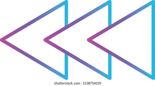 Backward vector icon. Can be used for printing, mobile and web applications.