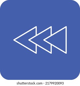 Backward vector icon. Can be used for printing, mobile and web applications.