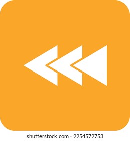 Backward vector icon. Can be used for printing, mobile and web applications.