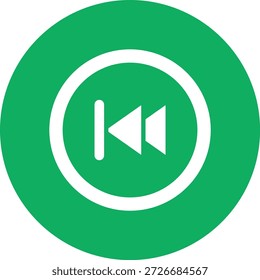 Backward Vector Icon Design Illustration