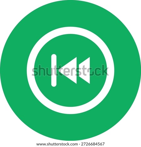 Backward Vector Icon Design Illustration