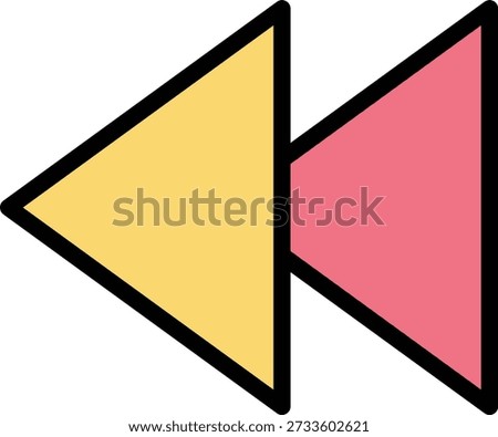 Backward Vector Icon Design Illustration