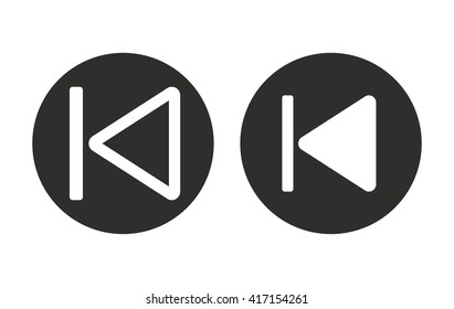 Backward   vector icon. Illustration isolated for graphic and web design.