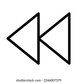 Backward Vector Line Icon Design