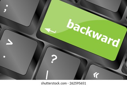 backward word on computer keyboard key button