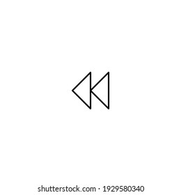 Backwards  line art vector icon
